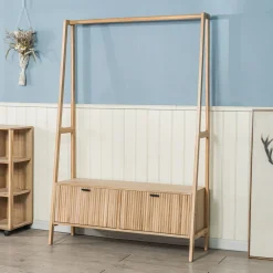 Vestiaire Entrée Bois Massif Porte Manteau