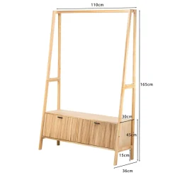 Vestiaire Entrée Bois Massif Porte Manteau