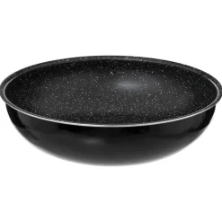 Wok aluminium pressé amovible 28 cm